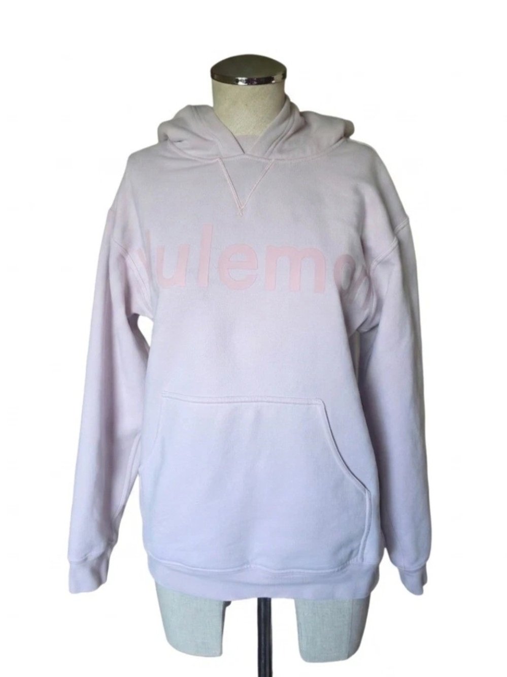 Lululemon Women's All Yours Light Pink Graphic Logo Hoodie Sweatshirt Size 6